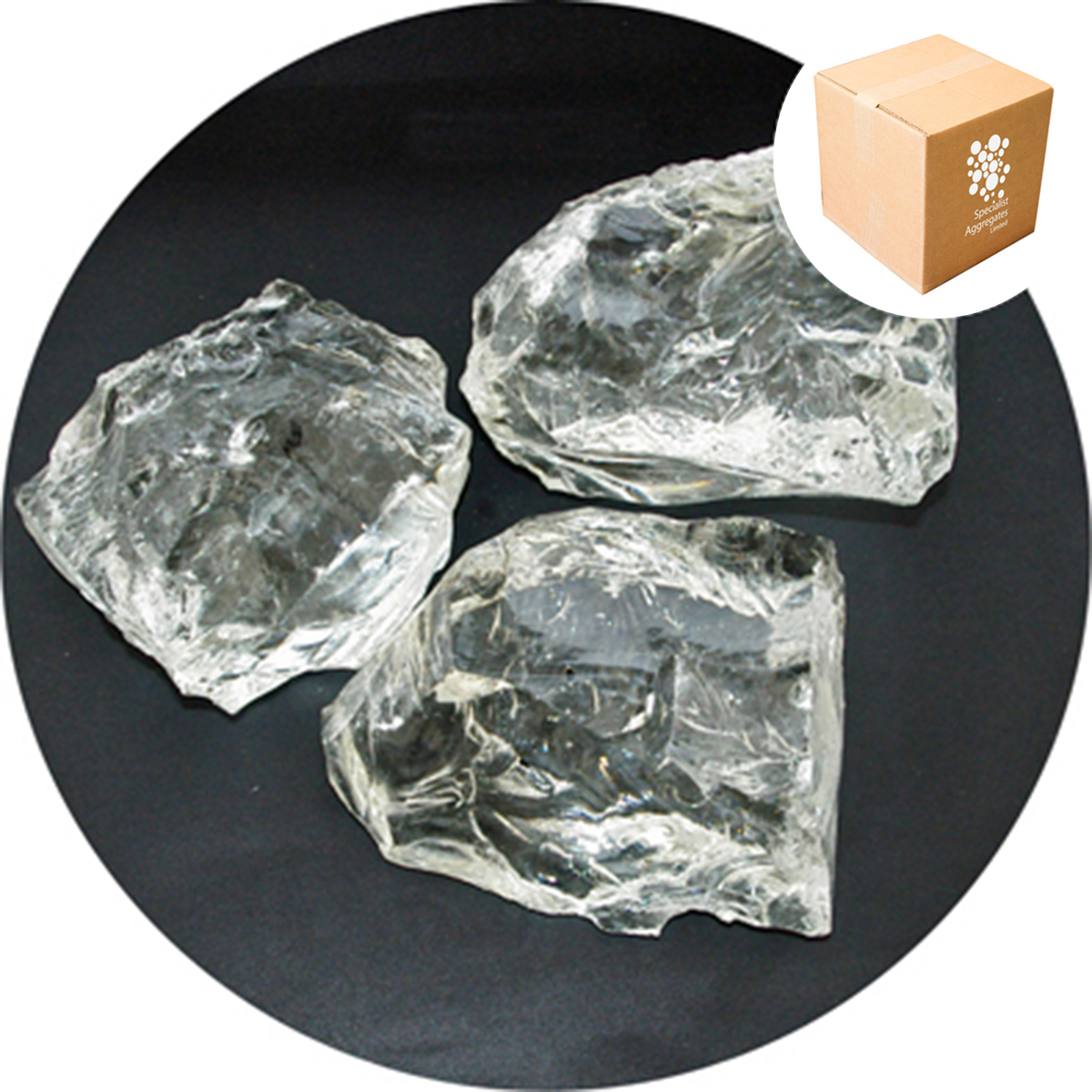 Enviro-Glass - Clear Crystal Glass Rocks